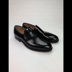 NEW ALFRED SARGENT Men's Sz US 10D UK 9D KENNEDY Black Leather Slip On Loafer